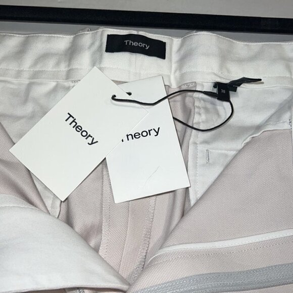 THEORY Man Glaze Logan_woven Pique Slim Fit Trousers Size 38 - Picture 10 of 13